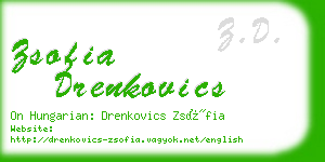 zsofia drenkovics business card